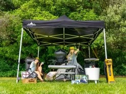 Great White Pop Up Gazebo 3m X 3m Black -Gardena Store 900095 pop up gazebo 3m x 3m black insitu 2