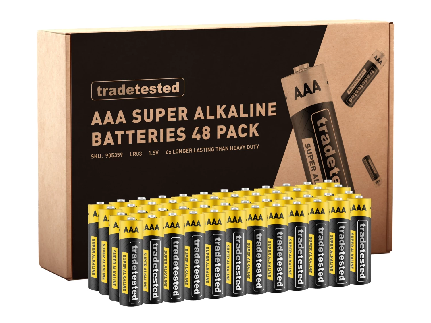 AA + AAA Super Alkaline Battery Combo - 2 X 48 Pack 4 AA + AAA Super Alkaline Battery Combo - 2 X 48 Pack - Image 2