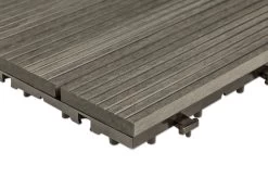 Outdoor Premium Composite Deck Tiles Grey - Pack Of 10
