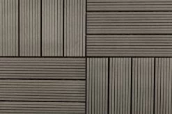 Outdoor Premium Composite Deck Tiles Grey - Pack Of 10 -Gardena Store 907822 deck tiles grey 6