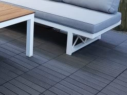 Outdoor Premium Composite Deck Tiles Grey - Pack Of 10 -Gardena Store 907822 deck tiles grey 9b