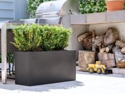 Delgada Fiberstone Planter Black 92L -Gardena Store 909959 delgada fiberstone planter 92.8l 2c