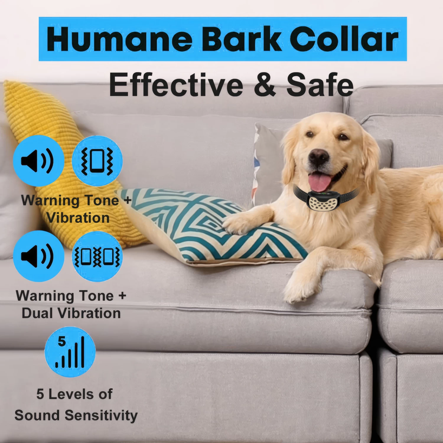 Fetch Smart Anti-Bark Dog Collar No Shock 4 Fetch Smart Anti-Bark Dog Collar No Shock - Image 2