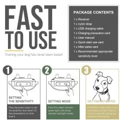 Fetch Smart Anti-Bark Dog Collar No Shock 16 Fetch Smart Anti-Bark Dog Collar No Shock -Gardena Store 913352 fetch smart anti bark collar no shock 4b