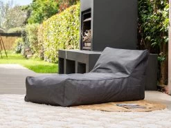 Outdoor Bean Bag Lounger Canvas Coal