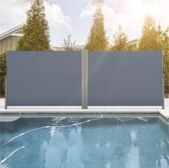 Double Retractable Side Screen 1.8m X 3m Graphite 9 Double Retractable Side Screen 1.8m X 3m Graphite -Gardena Store 917474 double retractable side screen 1.8m x 3m x 3m graphite 3b