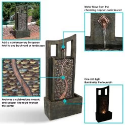 Cobblestone Lane Water Feature With Solar Pump 18 Cobblestone Lane Water Feature With Solar Pump -Gardena Store 917697 cobblestone lane water feature with solar pump l105q 6