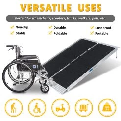Folding Wheelchair Access Ramp Non Slip 1.2m 9 Folding Wheelchair Access Ramp Non Slip 1.2m -Gardena Store 923587 folding wheelchair access ramp non slip 1.2m 2