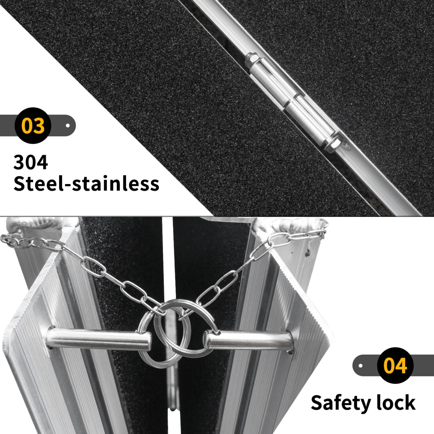 Folding Wheelchair Access Ramp Non Slip 1.2m 8 Folding Wheelchair Access Ramp Non Slip 1.2m - Image 6