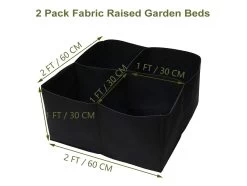 Fabric Raised Garden Bed - 4 Pockets -Gardena Store 925785 fabric raised garden bed 4 pockets 4