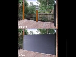 Retractable Side Screen 1.8m X 3m Graphite