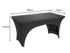 Stretch Fit Table Cover Rectangle 1.8m Black -Gardena Store 931734 stretch fit table cover rectangle 1.8m black 7b
