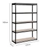 Steel Shelves 5-Shelf 182cm X 122cm X 48cm -Gardena Store 936092 2c
