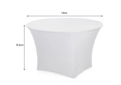 Stretch Fit Table Cover Round 1.8m White -Gardena Store 937721 stretch fit table cover round 1.8m 5d