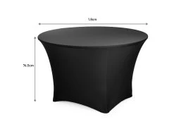 Stretch Fit Table Cover Round 1.8m Black -Gardena Store 941211 stretch fit table cover round 1.8m black 5
