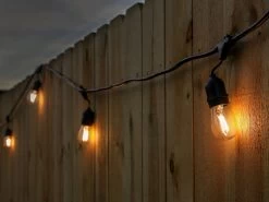 Festoon Lights LED 5m With 10 Filament Bulbs -Gardena Store 942185 festoon lights led 5m 10 bulb warm white 3