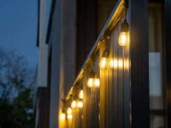 Festoon Lights LED 5m With 10 Filament Bulbs -Gardena Store 942185 festoon lights led 5m 10 bulb warm white 4b