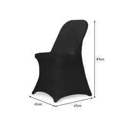Stretch Fit Chair Cover - Pack Of 6 Black 20 Stretch Fit Chair Cover - Pack Of 6 Black -Gardena Store 942666 stretch fit chair cover pack of 6 black 10