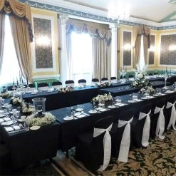 Stretch Fit Chair Cover - Pack Of 6 Black 15 Stretch Fit Chair Cover - Pack Of 6 Black -Gardena Store 942666 stretch fit chair cover pack of 6 black 4