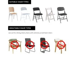 Stretch Fit Chair Cover - Pack Of 6 Black 16 Stretch Fit Chair Cover - Pack Of 6 Black -Gardena Store 942666 stretch fit chair cover pack of 6 black 5