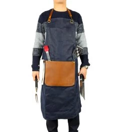 Gardena Store -Gardena Store 944877 heavy duty waxed canvas apron blue 1 1