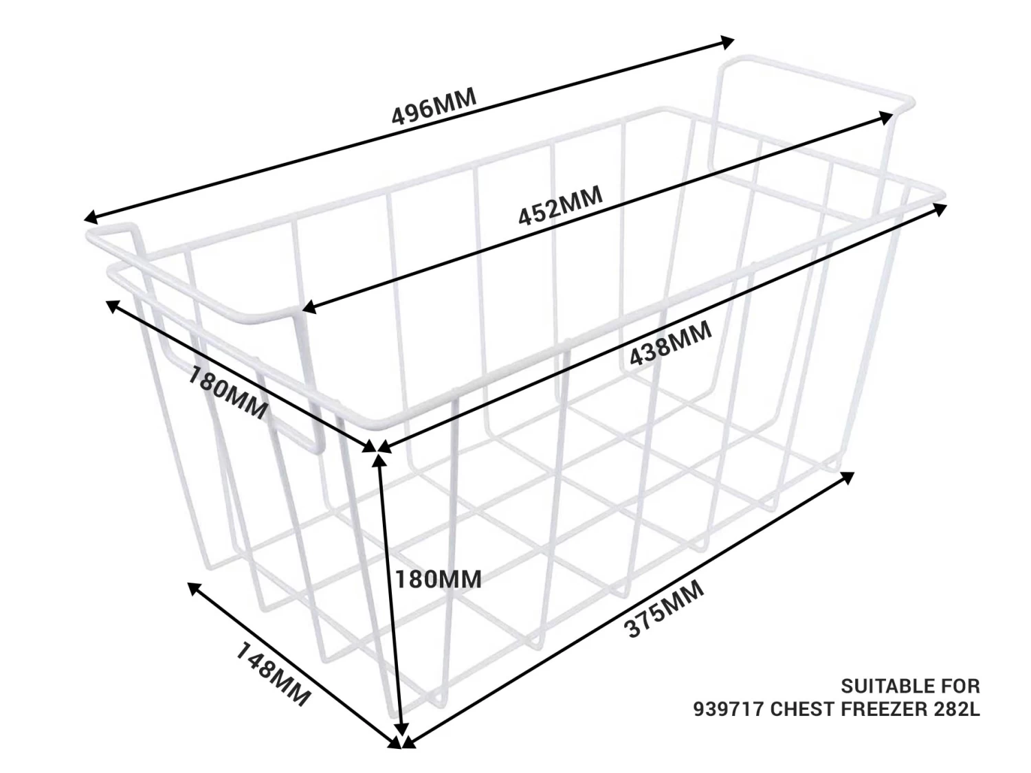 Chest Freezer Basket Medium - Suitable For 282L 4 Chest Freezer Basket Medium - Suitable For 282L - Image 2