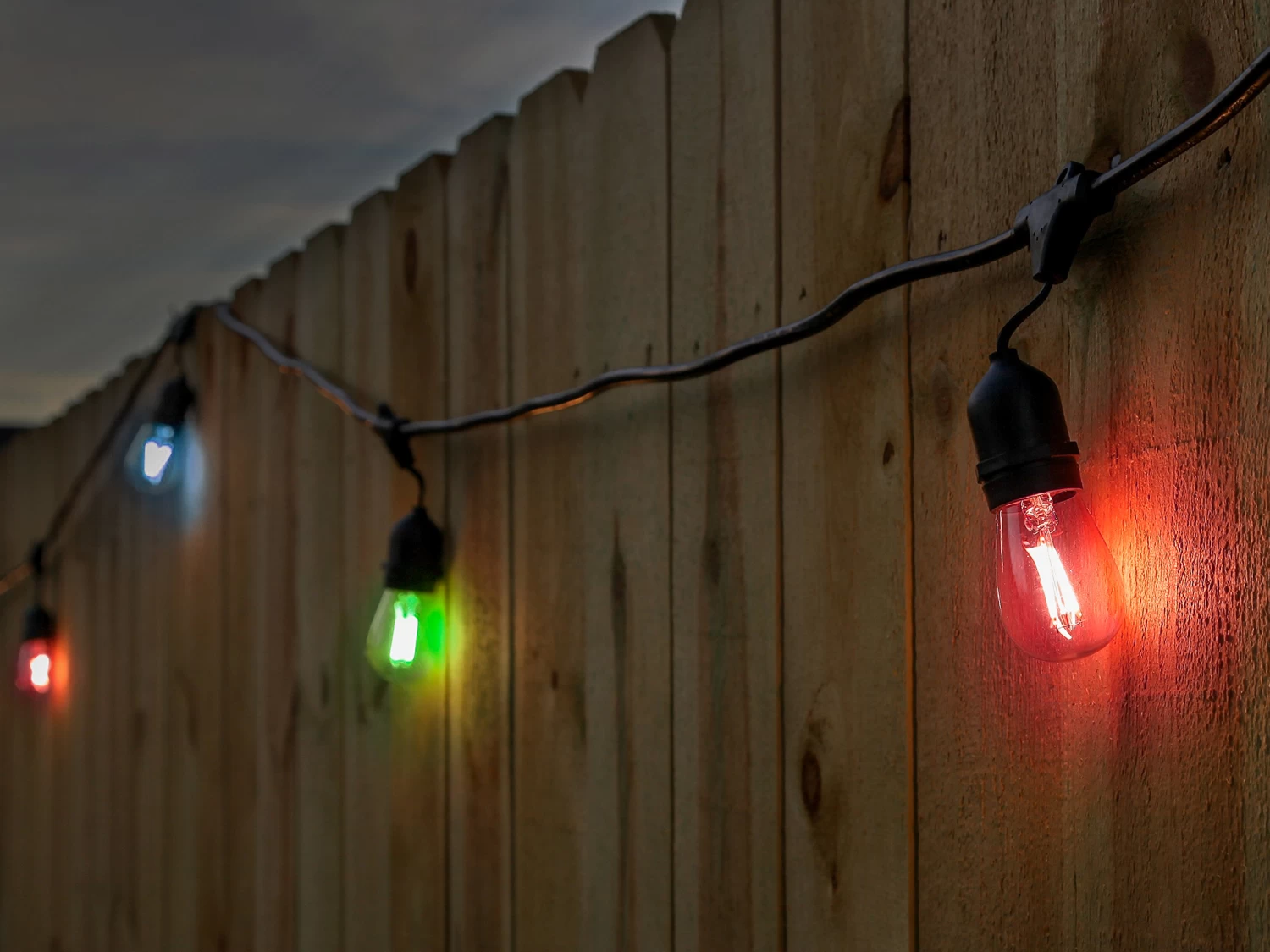 Festoon Lights LED 5m With 10 Multicolour Filament Bulbs 3 Festoon Lights LED 5m With 10 Multicolour Filament Bulbs