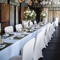 Stretch Fit Chair Cover - Pack Of 6 White 16 Stretch Fit Chair Cover - Pack Of 6 White -Gardena Store 949013 stretch fit chair cover pack of 6 3b