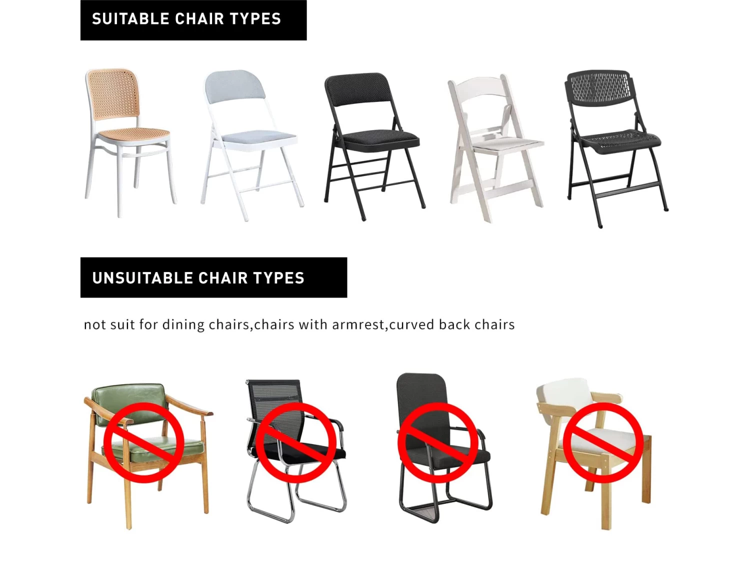 Stretch Fit Chair Cover - Pack Of 6 White 9 Stretch Fit Chair Cover - Pack Of 6 White - Image 7