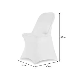 Stretch Fit Chair Cover - Pack Of 6 White 20 Stretch Fit Chair Cover - Pack Of 6 White -Gardena Store 949013 stretch fit chair cover pack of 6 9b