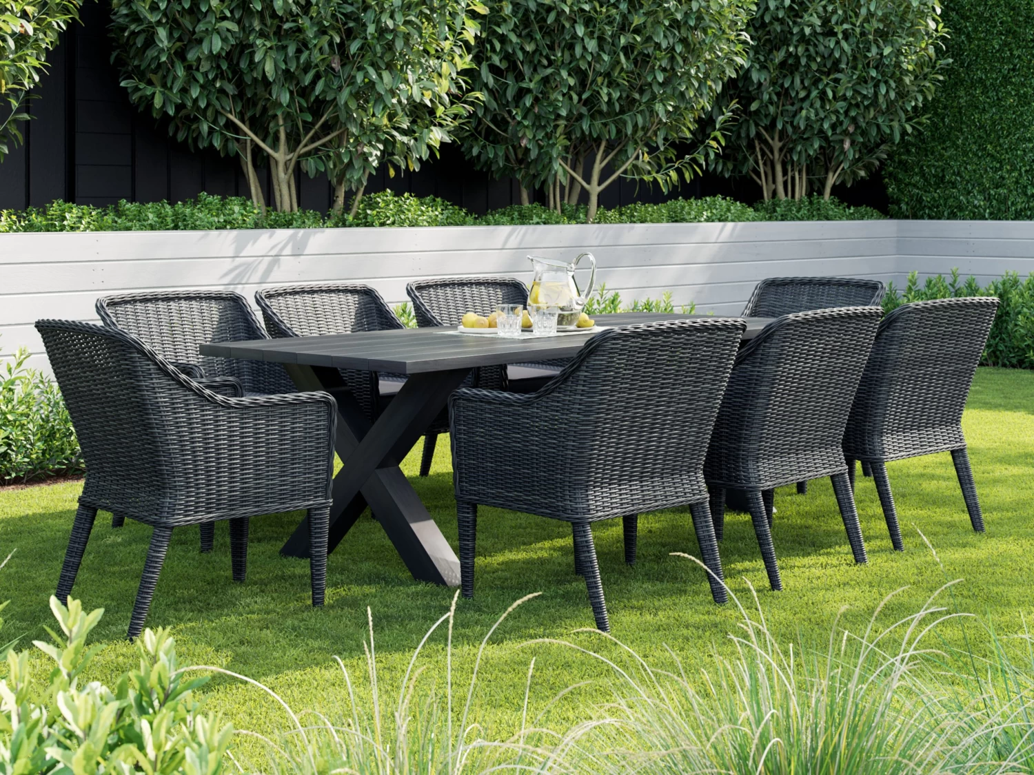 Sabi Rattan Outdoor Dining Chairs - Pair 3 Sabi Rattan Outdoor Dining Chairs - Pair