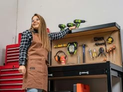 Work Apron Heavy Duty Waxed Canvas 21 Work Apron Heavy Duty Waxed Canvas -Gardena Store 952226 pcw0103 work apron heavy duty waxed canvas insitu 1