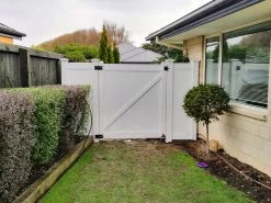 PVC 1.8m Privacy Fence System - Pedestrian Gate -Gardena Store 956206 pvc privacy fence gate kit 5b