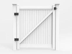 PVC 1.8m Privacy Fence System - Pedestrian Gate -Gardena Store 956206 pvc privacy fence gate kit 1d