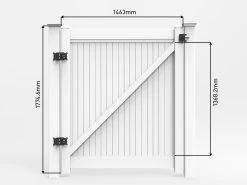 PVC 1.8m Privacy Fence System - Pedestrian Gate -Gardena Store 956206 pvc privacy fence gate kit 7 diagram