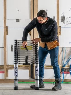 Atom Telescopic Ladder 3.8m -Gardena Store 959987 atom telescopic ladder 3.8m insitu 1