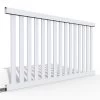 PVC 1.2m Flat Top Picket Fence System - Panel 2.4m -Gardena Store 961890 pvc picket fence panel kit 1.2m x 2.4m 1c