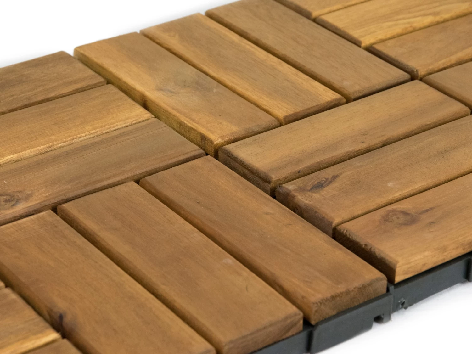 Outdoor Wooden Deck Tiles 12 Slat - Pack Of 12 - Image 9