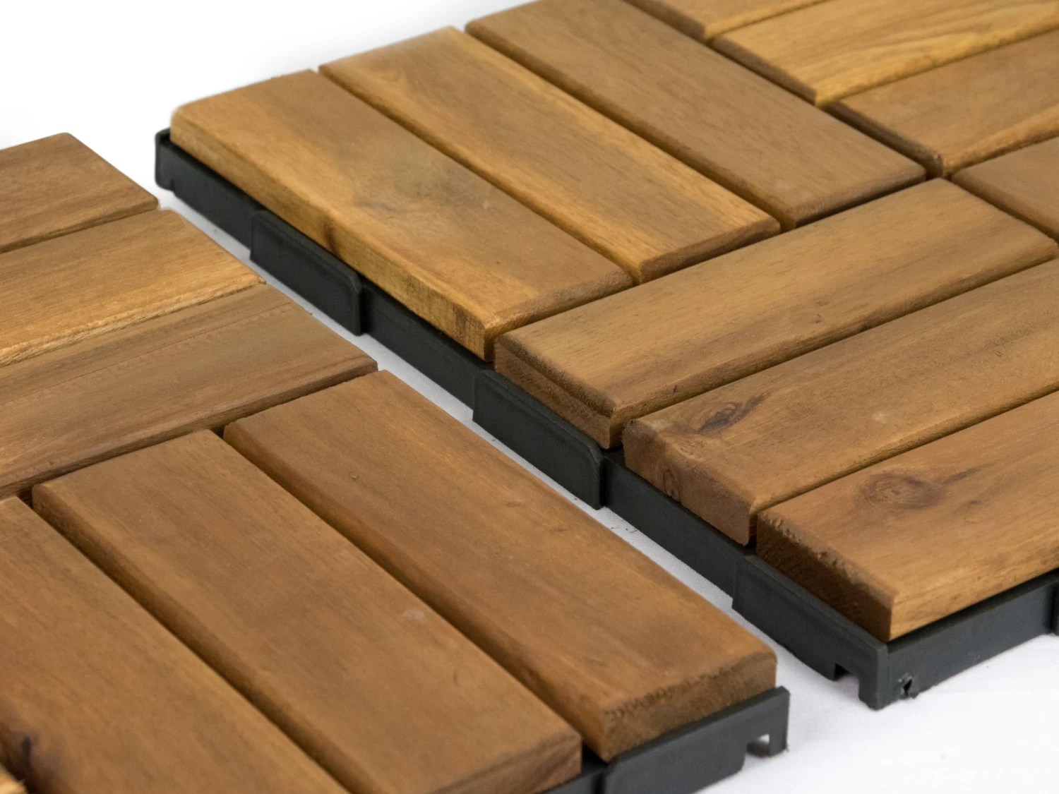 Outdoor Wooden Deck Tiles 12 Slat - Pack Of 12 - Image 8