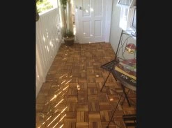 Outdoor Wooden Deck Tiles 12 Slat - Pack Of 12 -Gardena Store 962731 outdoor wooden deck tiles 12 slat pack of 12 5b