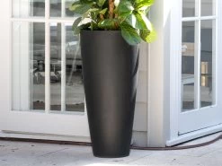 Cono Fiberstone Planter Black 109L 12 Cono Fiberstone Planter Black 109L -Gardena Store 963853 cono fiberstone planter 109.5l 1b
