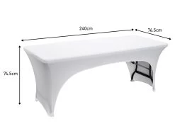 Stretch Fit Table Cover Rectangle 2.4m White -Gardena Store 964141 stretch fit table cover rectangle 2.4m 7b