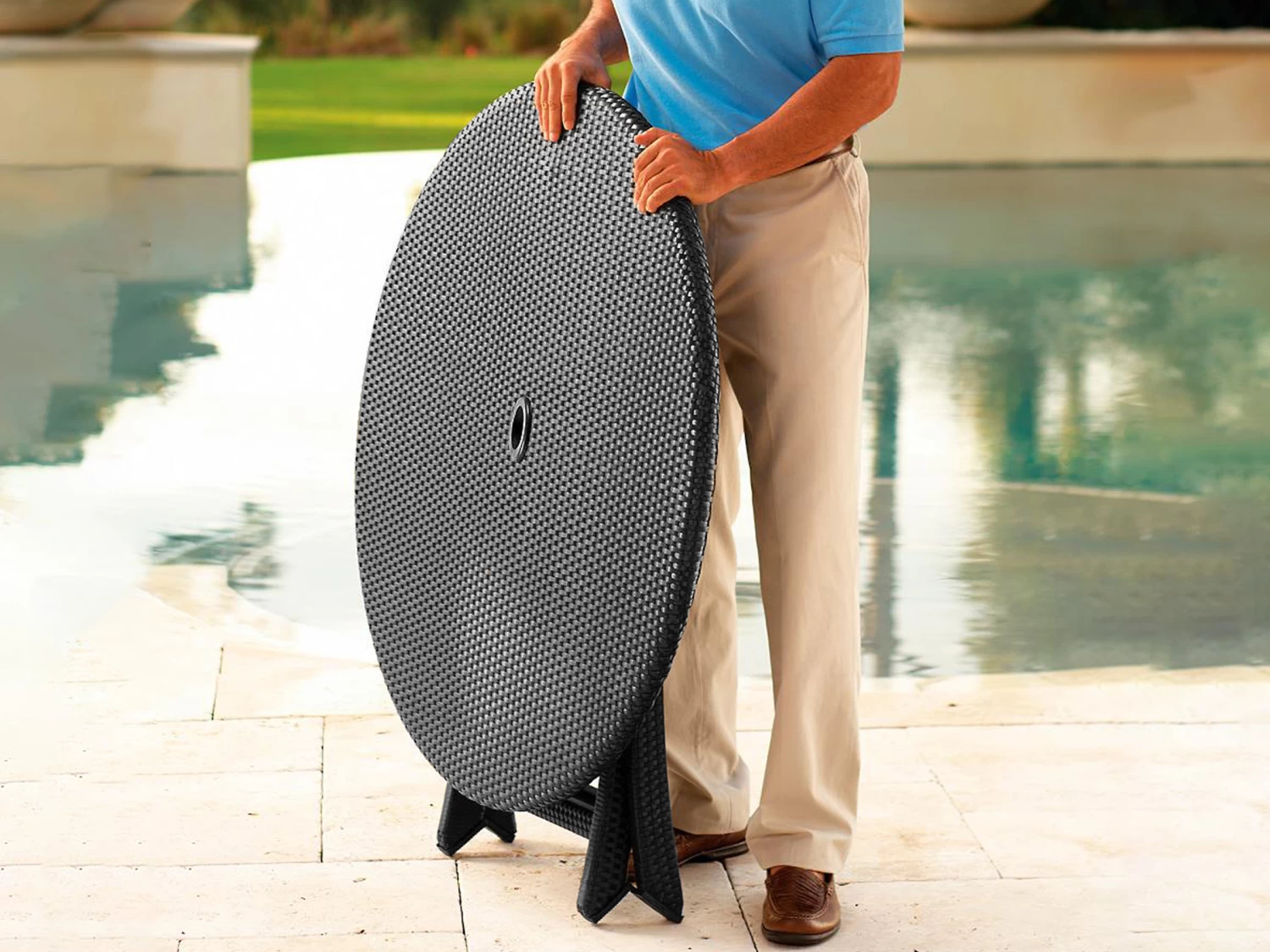 Cafe Round Folding Table 5 Cafe Round Folding Table - Image 3