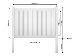 PVC 1.8m Privacy Fence System - Panel 2.4m -Gardena Store 979414 pvc privacy fence panel kit 1.7m x 2.4m 6b diagram