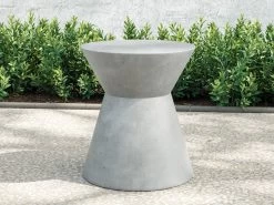 Modulo Hourglass Concrete End Table