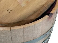 Oak Wine Barrel Half - Set Of 2 -Gardena Store 981634 oak wine barrel half set of 2 studio 8