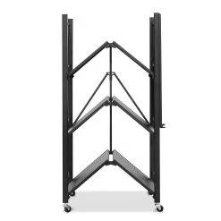 Foldable Metal Shelving With Wheels 120cm X 70cm X 34cm