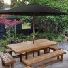 Hardwood Outdoor Umbrella 3m Black -Gardena Store 987974 974052 hardwood outdoor umbrella black 3m 1c