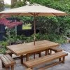 Hardwood Outdoor Umbrella 3m Taupe -Gardena Store 987974 974052 hardwood outdoor umbrella taupe 3m 1c