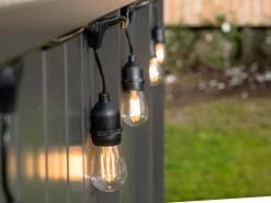 Festoon Lights LED 15m With 24 Filament Bulbs -Gardena Store 988745 festoon lights led 15m 24 bulb warm white 2b